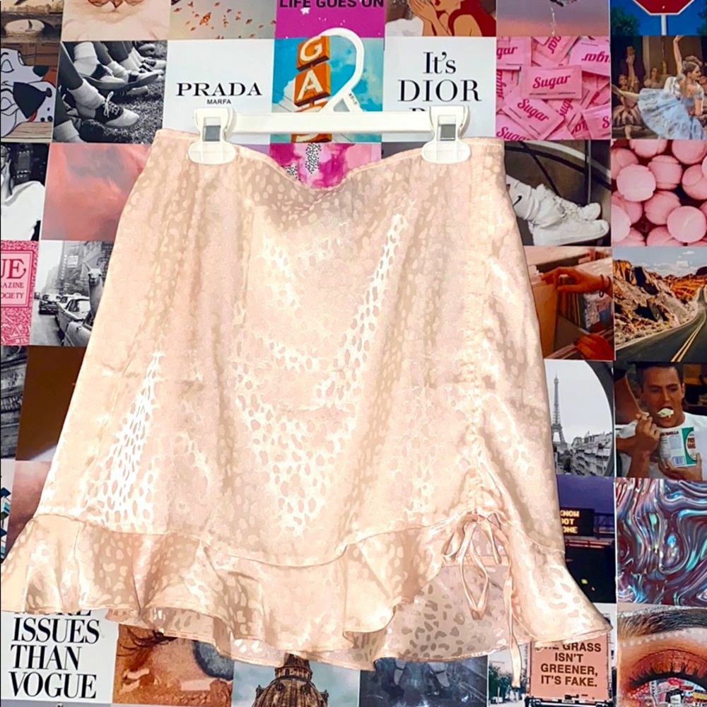 Blush pink miniskirt